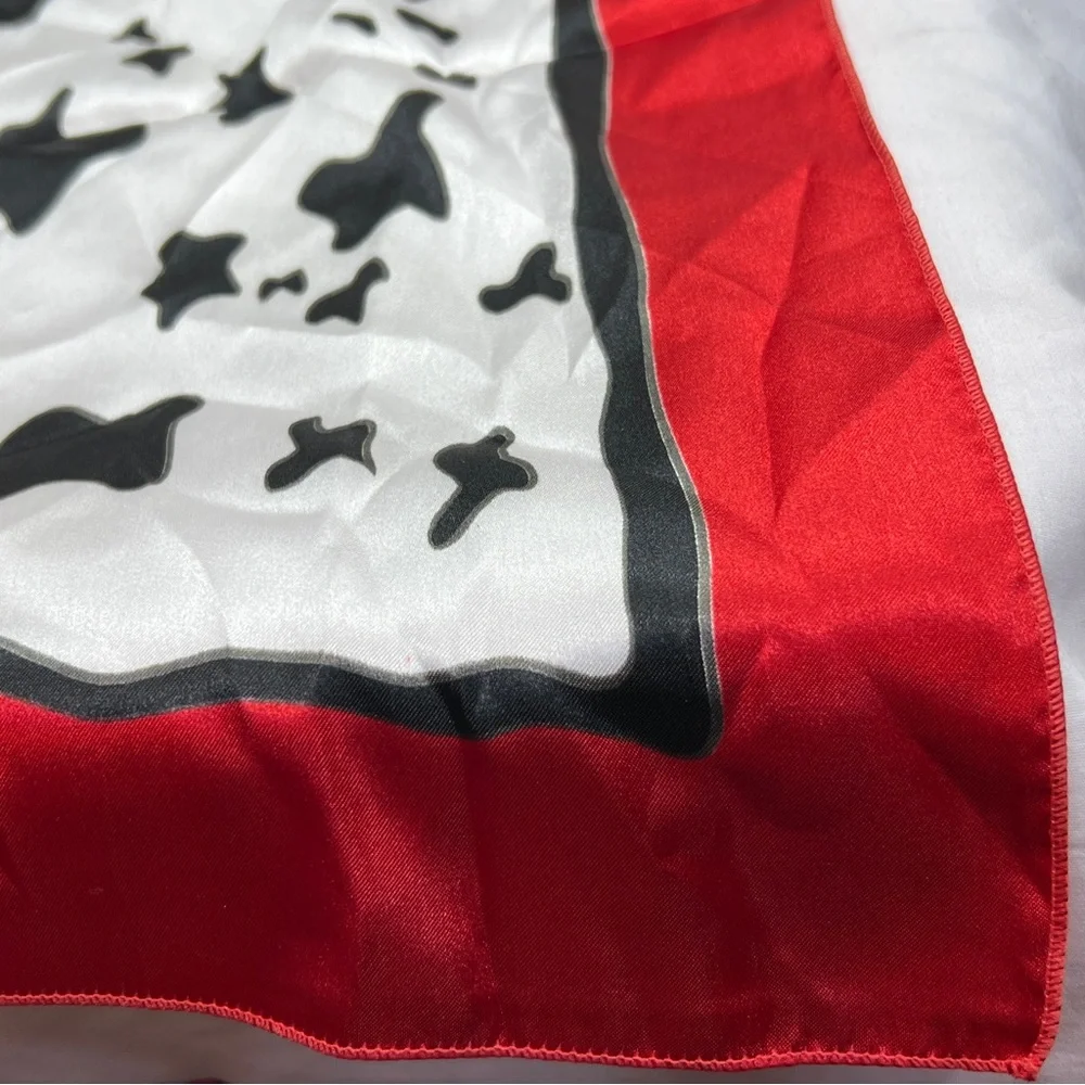 Scarf in Red, White & Black
